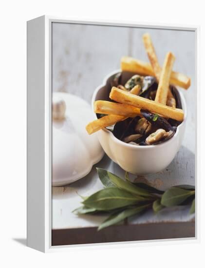 Belgian Speciality: Mussels with Chips-Eising Studio - Food Photo and Video-Framed Premier Image Canvas