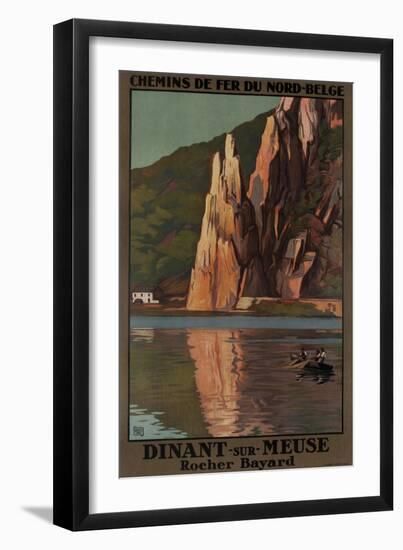 Belgian Travel Poster Dinant Sur Meuse-null-Framed Giclee Print