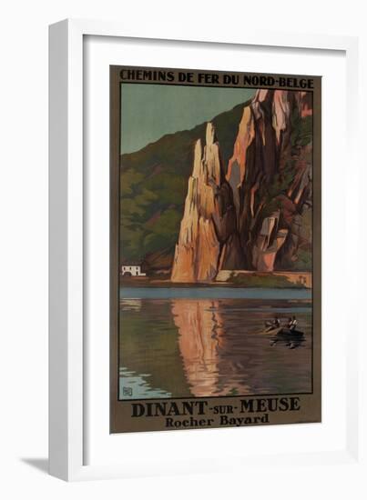 Belgian Travel Poster Dinant Sur Meuse-null-Framed Giclee Print