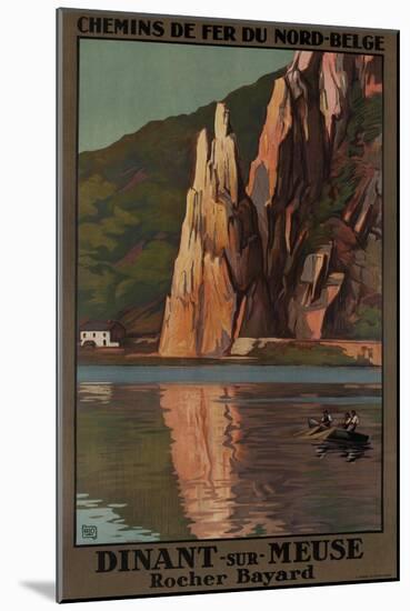 Belgian Travel Poster Dinant Sur Meuse-null-Mounted Giclee Print