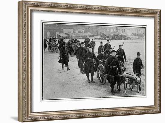 Belgian Troops with Dogs-null-Framed Art Print