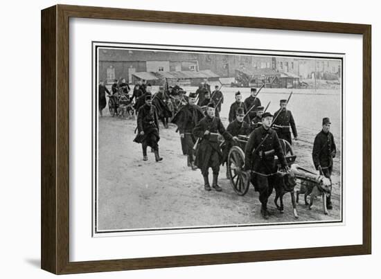 Belgian Troops with Dogs-null-Framed Art Print