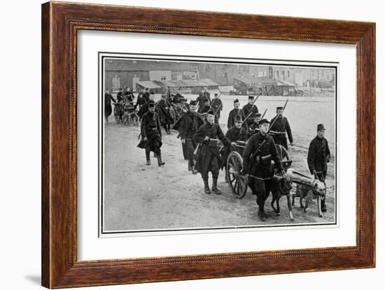 Belgian Troops with Dogs-null-Framed Art Print