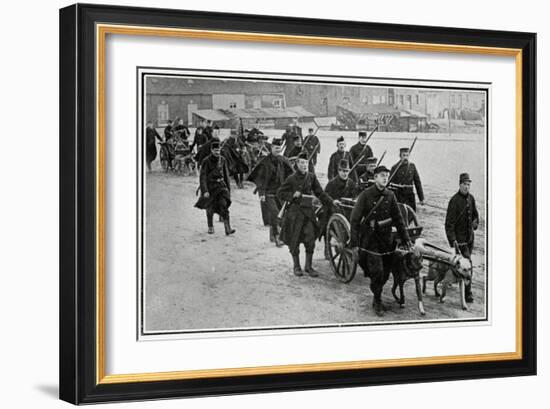 Belgian Troops with Dogs-null-Framed Art Print