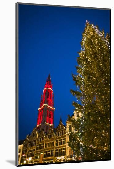 Belgium, Antwerp. Groenplaats, Onze-Lieve-Vrouwekathedraal cathedral-Walter Bibikow-Mounted Photographic Print