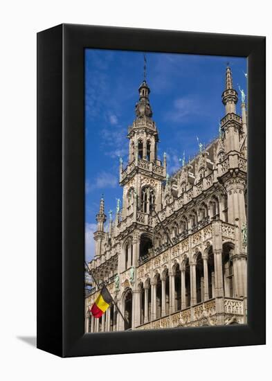 Belgium, Brussels. Grand Place, Maison du Roi-Walter Bibikow-Framed Premier Image Canvas