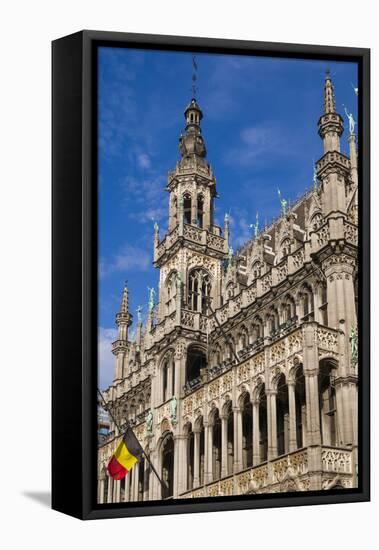 Belgium, Brussels. Grand Place, Maison du Roi-Walter Bibikow-Framed Premier Image Canvas