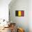 Belgium Country Flag - Letterpress-Lantern Press-Framed Stretched Canvas displayed on a wall