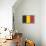 Belgium Country Flag - Letterpress-Lantern Press-Framed Stretched Canvas displayed on a wall
