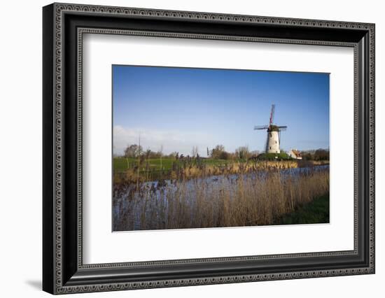 Belgium, Damme. Old wind mill-Walter Bibikow-Framed Photographic Print