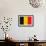 Belgium Flag Design with Wood Patterning - Flags of the World Series-Philippe Hugonnard-Framed Art Print displayed on a wall