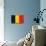 Belgium Flag Design with Wood Patterning - Flags of the World Series-Philippe Hugonnard-Mounted Art Print displayed on a wall