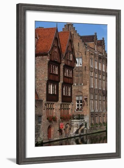Belgium, Flanders, Bruges, Quai Du Rosaire-null-Framed Giclee Print