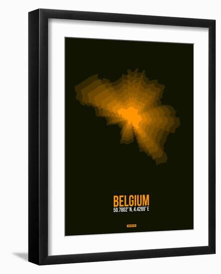 Belgium Radiant Map 2-NaxArt-Framed Art Print