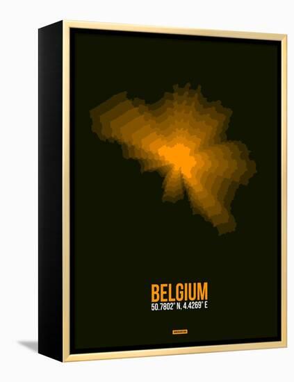 Belgium Radiant Map 2-NaxArt-Framed Stretched Canvas