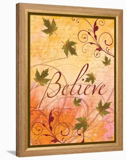 Believe and Swirling Autumn Leaves-Bee Sturgis-Framed Stretched Canvas