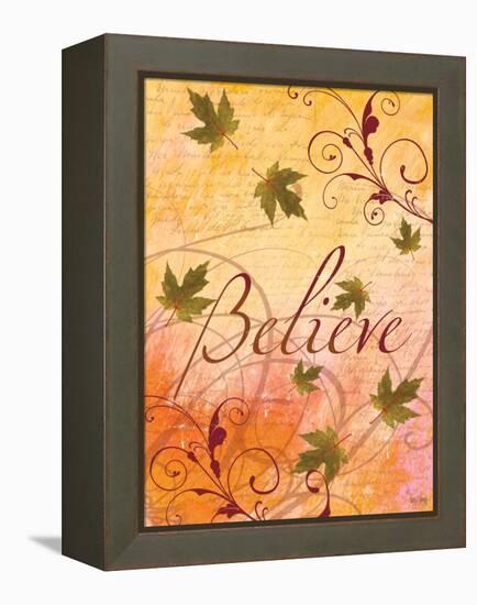 Believe and Swirling Autumn Leaves-Bee Sturgis-Framed Stretched Canvas