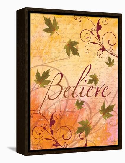 Believe and Swirling Autumn Leaves-Bee Sturgis-Framed Stretched Canvas