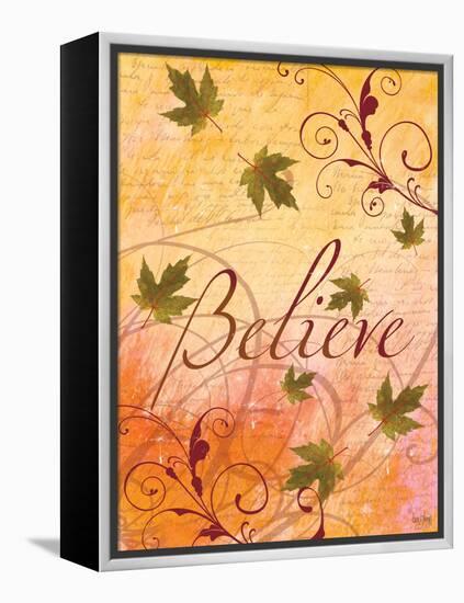 Believe and Swirling Autumn Leaves-Bee Sturgis-Framed Stretched Canvas