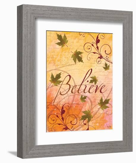 Believe and Swirling Autumn Leaves-Bee Sturgis-Framed Art Print