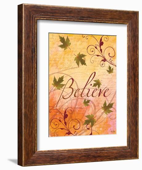 Believe and Swirling Autumn Leaves-Bee Sturgis-Framed Art Print