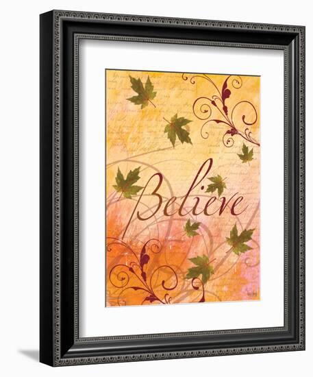 Believe and Swirling Autumn Leaves-Bee Sturgis-Framed Art Print