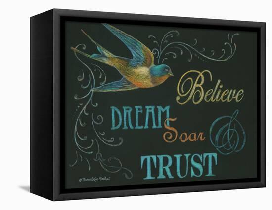 Believe & Bird-Gwendolyn Babbitt-Framed Stretched Canvas