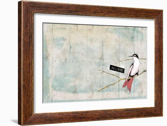 Believe bird-Jace Grey-Framed Art Print