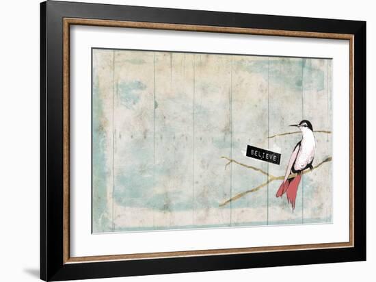 Believe bird-Jace Grey-Framed Art Print