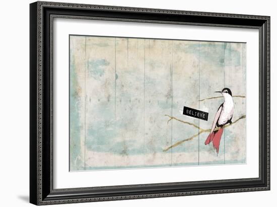 Believe bird-Jace Grey-Framed Art Print