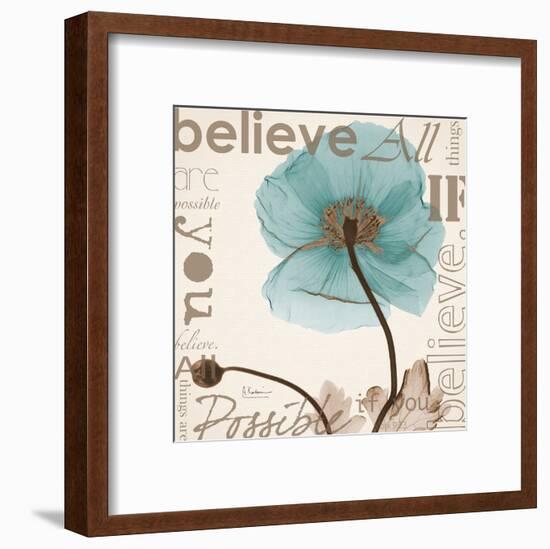 Believe, Blue Poppy-Albert Koetsier-Framed Art Print