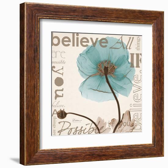 Believe, Blue Poppy-Albert Koetsier-Framed Art Print