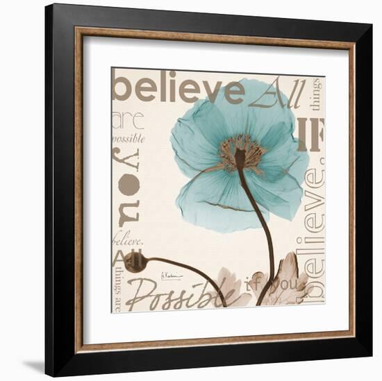 Believe, Blue Poppy-Albert Koetsier-Framed Art Print