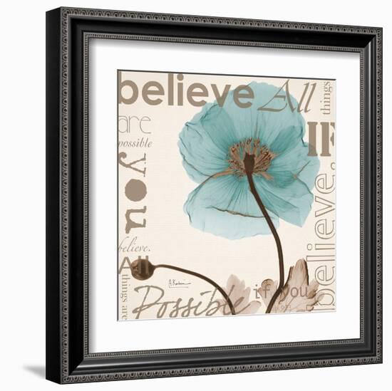 Believe, Blue Poppy-Albert Koetsier-Framed Art Print