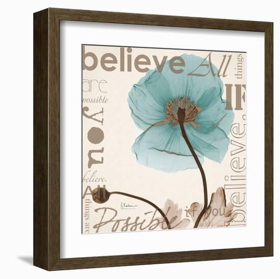 Believe, Blue Poppy-Albert Koetsier-Framed Art Print
