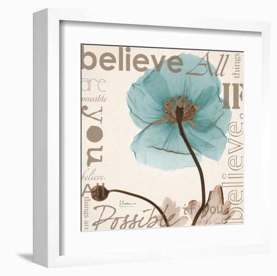 Believe, Blue Poppy-Albert Koetsier-Framed Art Print