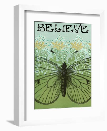 Believe Butterfly-Ricki Mountain-Framed Premium Giclee Print
