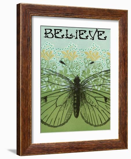 Believe Butterfly-Ricki Mountain-Framed Art Print