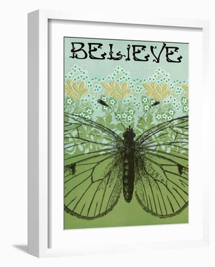 Believe Butterfly-Ricki Mountain-Framed Art Print