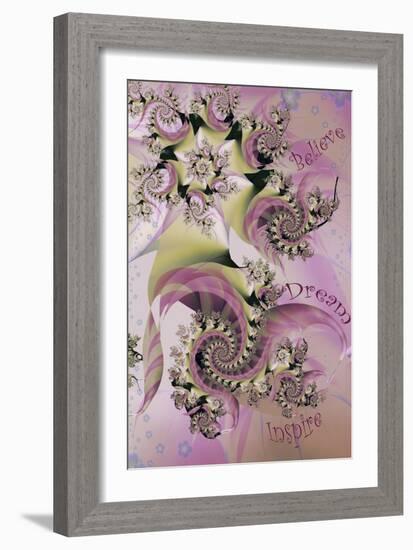 Believe Dream Inspire-Fractalicious-Framed Giclee Print