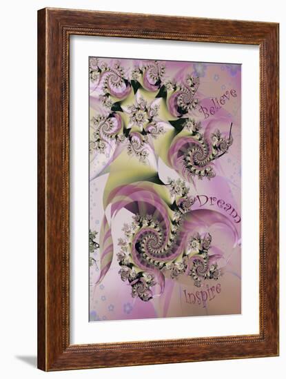 Believe Dream Inspire-Fractalicious-Framed Giclee Print