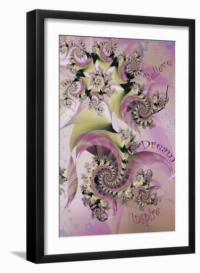 Believe Dream Inspire-Fractalicious-Framed Giclee Print