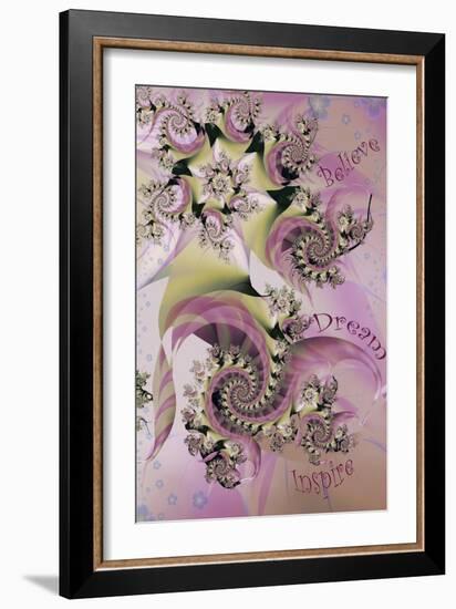 Believe Dream Inspire-Fractalicious-Framed Giclee Print