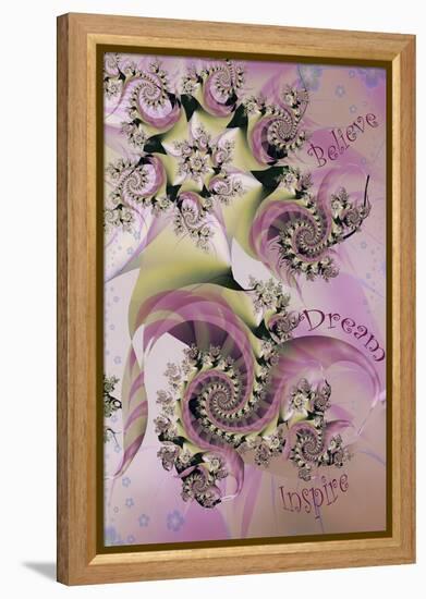 Believe Dream Inspire-Fractalicious-Framed Premier Image Canvas