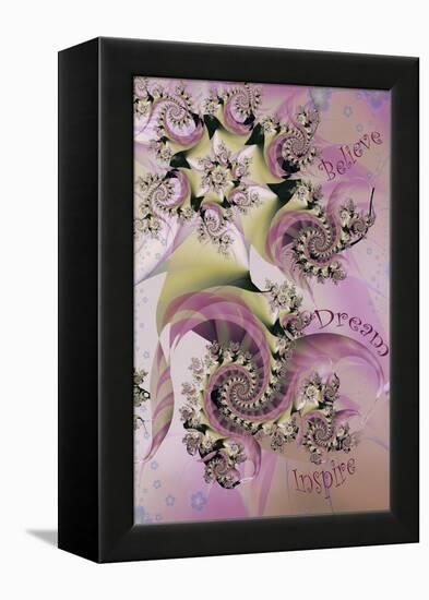 Believe Dream Inspire-Fractalicious-Framed Premier Image Canvas