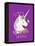 Believe in Unicorns on Purple-Heather Rosas-Framed Stretched Canvas