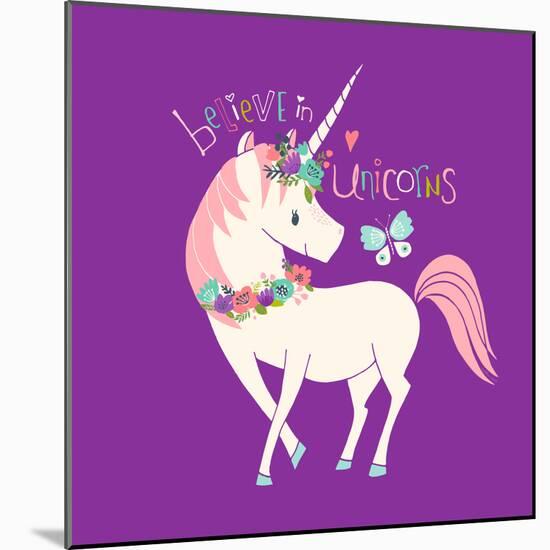Believe in Unicorns-Heather Rosas-Mounted Art Print