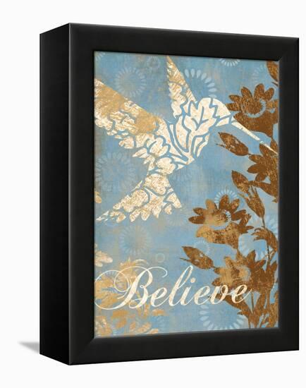 Believe Silhouette-Piper Ballantyne-Framed Stretched Canvas