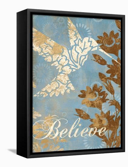 Believe Silhouette-Piper Ballantyne-Framed Stretched Canvas