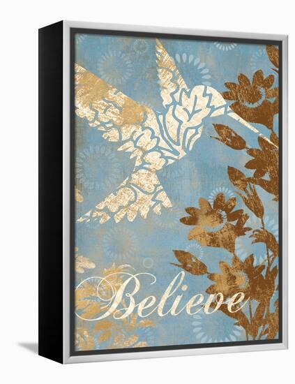 Believe Silhouette-Piper Ballantyne-Framed Stretched Canvas